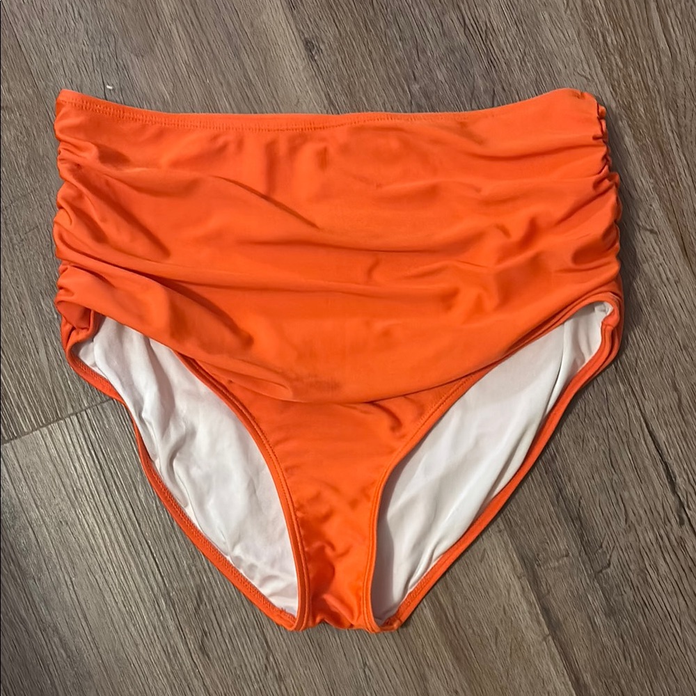 Nani Orange High-Waisted Swim Bottom